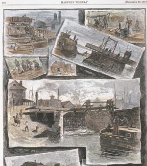 Views of the Erie Canal - collage