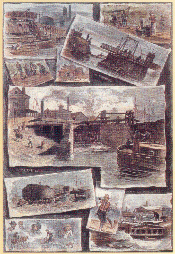 Views of the Erie Canal - collage