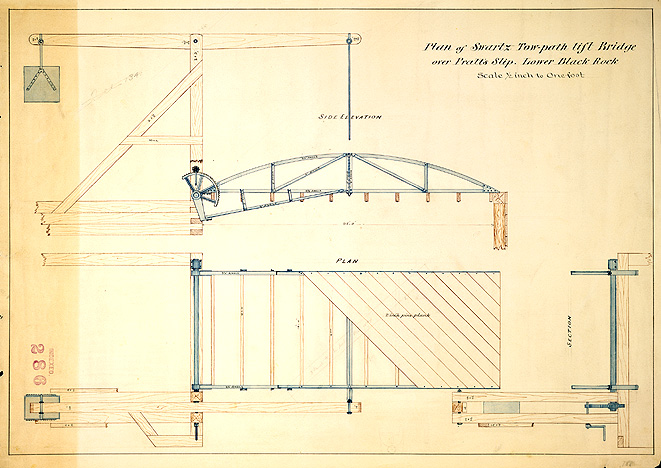 Plan of Swartz Tow Path Lift Bridge