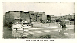 Lumber boats on the Erie Canal