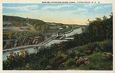 Mohawk River and Barge Canal, Little Falls, N.Y.
