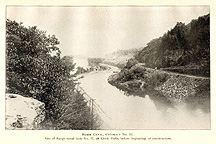 Site of Barge Canal lock No. 17, at Little Falls, before beginning of construction