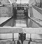 View of the Locks showing a boat locking through