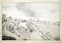 View of the Lockport locks - 1839 enlargement