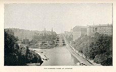 View of the Lockport Locks looking west