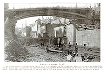 View showing progress in constructing the flight of two locks at Lockport