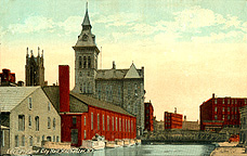 Erie Canal and City Hall, Rochester, N.Y.