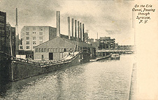 The Erie Canal passing through Syracuse