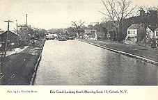 Erie Canal Looking South Showing Lock 13, Cohoes, N.Y.