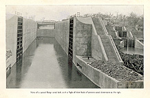 View of a typical Barge canal lock