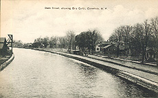 State Street, showing Erie Canal, Canastota, N.Y.
