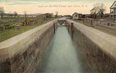 Lock on the Erie Canal near Utica, N.Y.