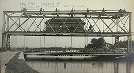 Lift bridge at Fairport, looking east
