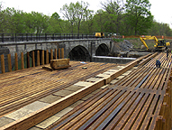 Nine Mile Creek Aqueduct restoration - Overview of the trunk construction