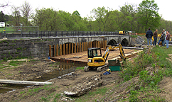 Nine Mile Creek Aqueduct restoration - Overall view