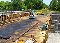 Nine Mile Creek Aqueduct restoration - Decking on June 10th