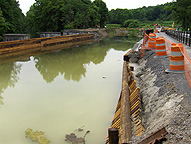 Nine Mile Creek Aqueduct restoration - Looking west