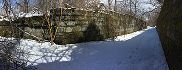 Remains of Enlarged Erie Canal Lock no. 17, 2023