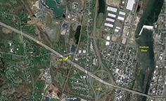 Google Earth view of the location of Erie Canal Lock 4