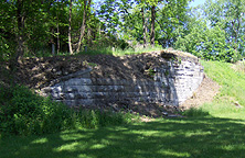 Enlarged Erie Canal Change Bridge no. 39, remains of the north abutment