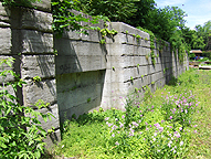 Erie Canal Lock No. 58 - North chamber, north wall, west end door recess
