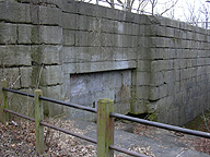 Erie Canal Lock No. 62 at Pittsford:  north chamber gate recess