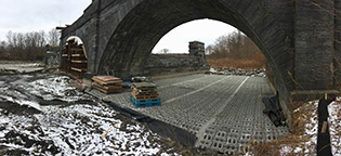 Stabilization activities at Arch 5 of the Schoharie Creek Aqueduct