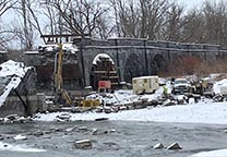 Schoharie Creek Aqueduct Stabilization work - Feb. 24, 2023