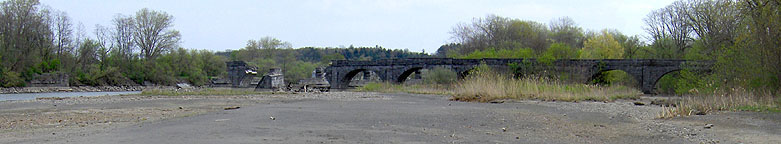 Overall view of the remains of the Schoharie Creek Aqueduct