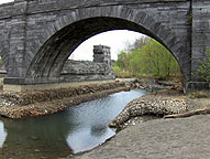 Looking southeast through the third western towpath arch