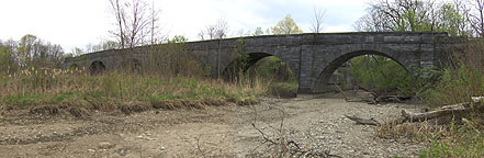 View of the remaining towpath arches, looking southeast