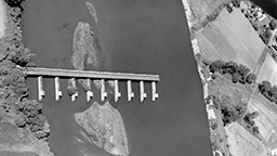 Aerial view of Schoharie Creek Aqueduct, 1950