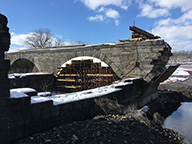 Stabilization activities at Arch 6 of the Schoharie Creek Aqueduct