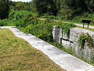 Erie Canal Lock 33, North chamber, western end, looking west 