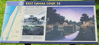 Interpretive sign at Erie Canal Lock 33