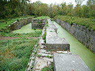 Enlarged Erie Canal Lock 19, looking west