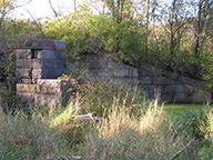 Enlarged Erie Canal Lock 19, extension of the north chamber, east end