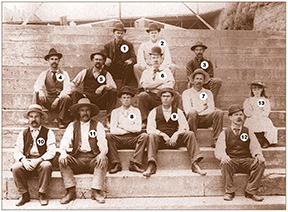 Original F.B. Clench photo of the Lock Tenders with identifications